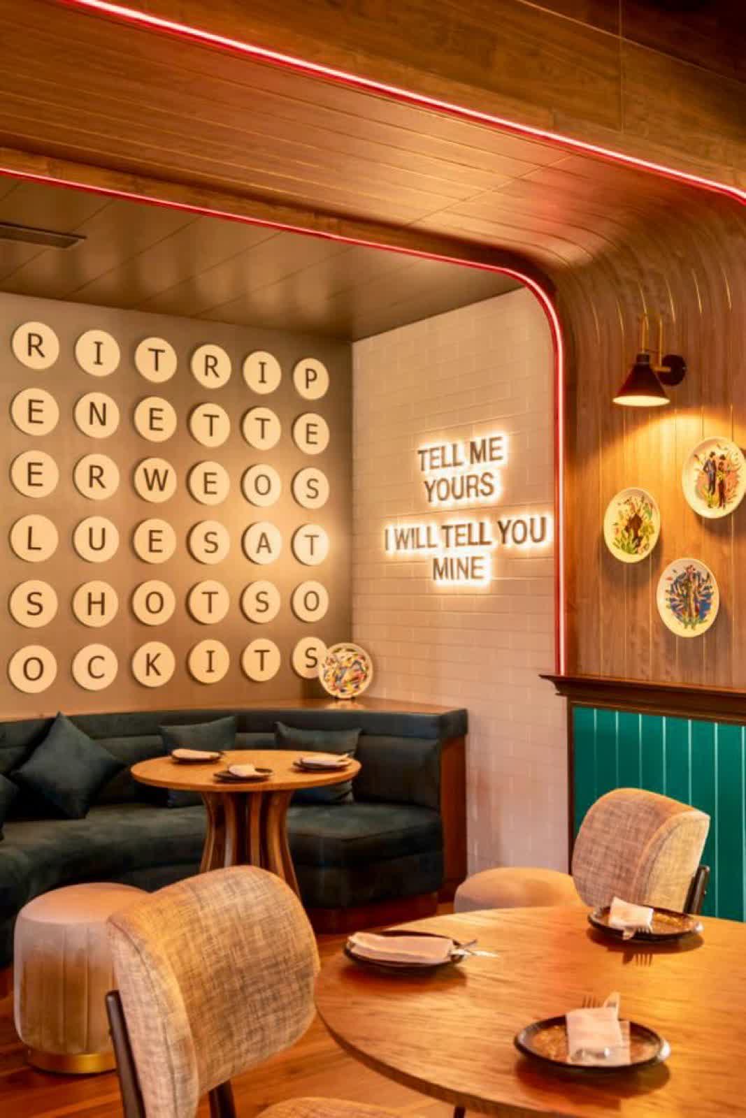 Tell me yours, I'll tell you mine — neon wall art