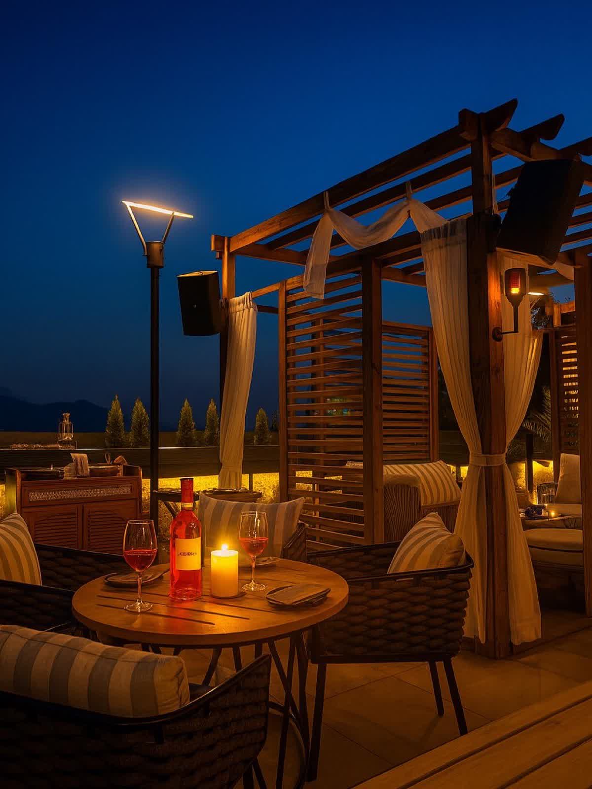 Private cabanas at Farzi Café Dehradun